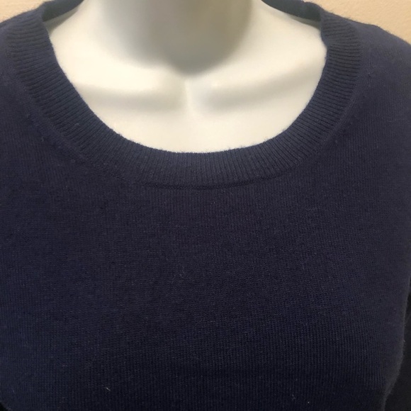 J. Crew Cotton-Wool Blend Teddie Sweater Sz. XS Crewneck Navy Blue Lightweight - Picture 5 of 7